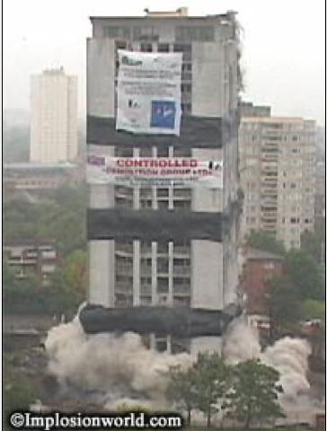 Poem inspired by Barrie House and the tower block in South Acton, London. Parody of Wordsworth's Daffodils by Isabella Wesoly aka Demetriou. Demolition photo published with permission from Implosion World, 2013